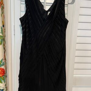 Organza Black Cocktail Dress Size Large